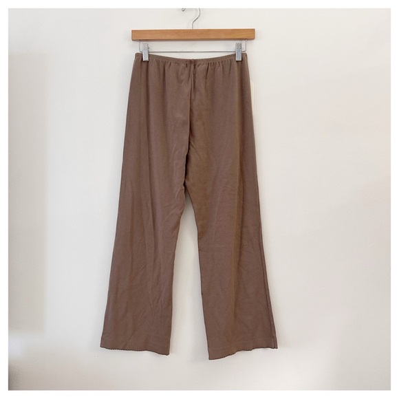 NWT Donni Scallop Cropped Simple Pant in Mushroom size small elastic waist - Picture 3 of 7